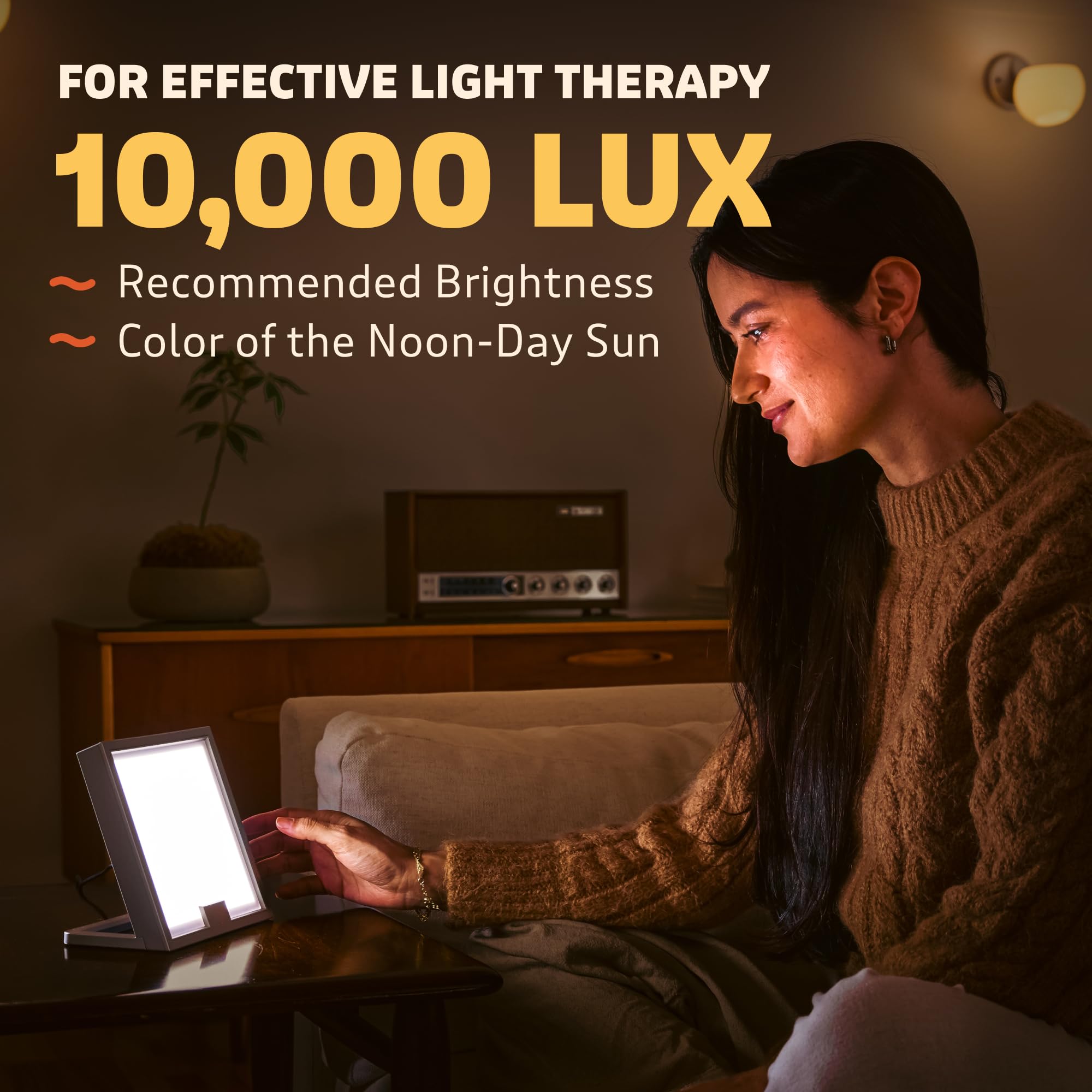Circadian Optics Lumine - Lámpara de escritorio de terapia de luz brillante | Como se ve en Shark Tank | Brillo ultra potente de 10.000 LUX | Color de 5500 K imita el sol del mediodía | Mejora tu