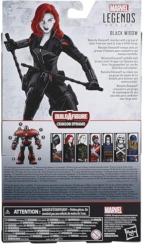 Miniatura 5 de Marvel Hasbro Black Widow Legends Series - Figura de acción coleccionable de 6 pulgadas, diseño premium, 6 accesorios, a partir de 4 años