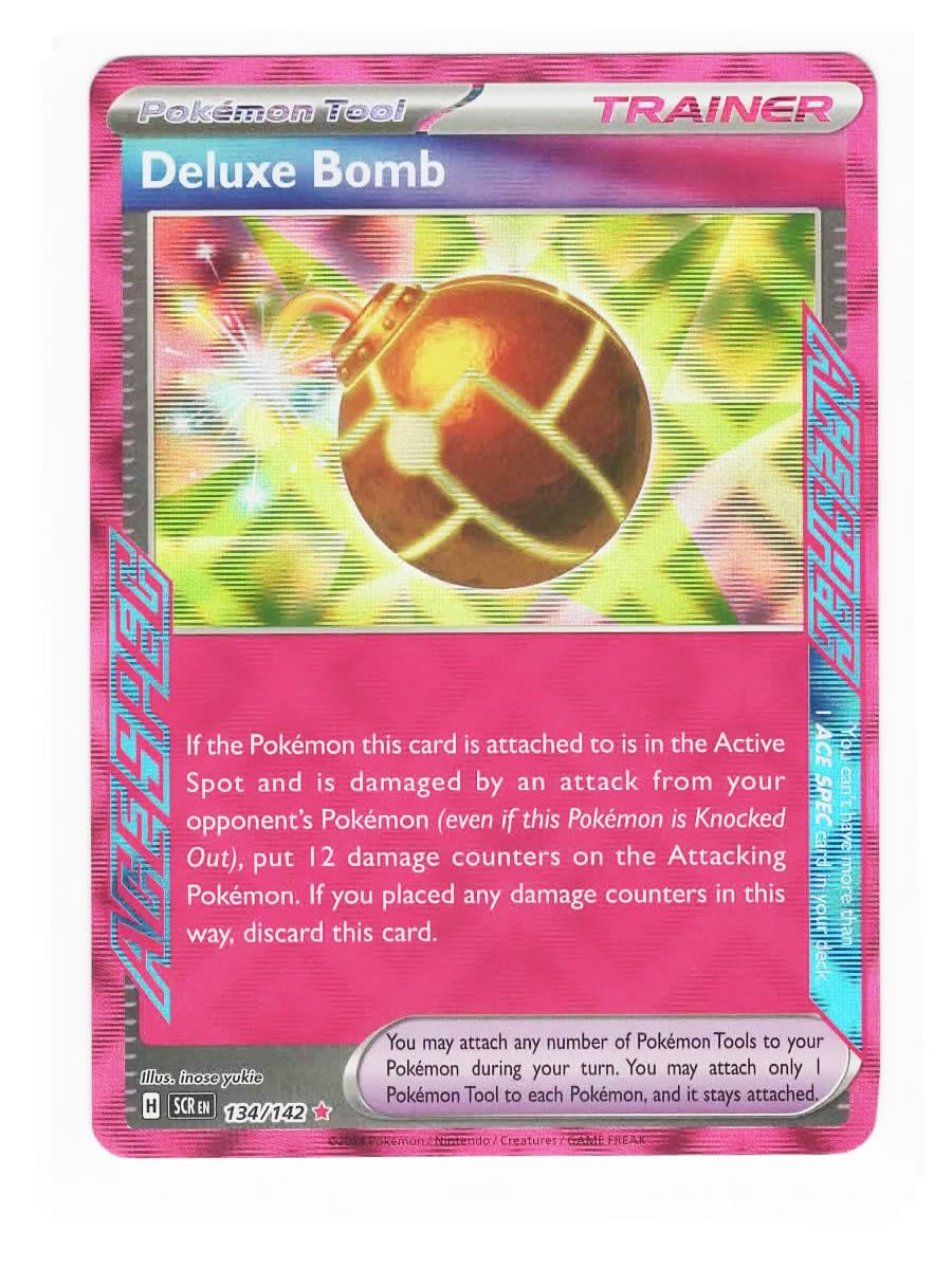 Pokemon - Deluxe Bomb 134/142 Stellar Crown – ACE SPEC - Foil Single Card