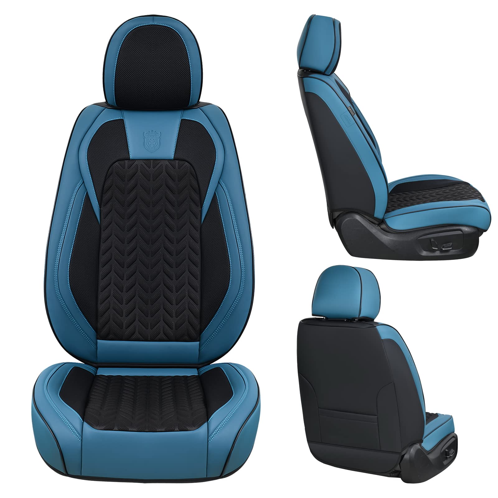 Amazon.com: Coverado Seat Covers, Breathable Faux Leather Car Seat  Protectors with Embossed Grains, Universal Auto Cushions Full Set,  Compatible with Most Cars, Sedans, SUVs and Trucks, Blue : Everything Else