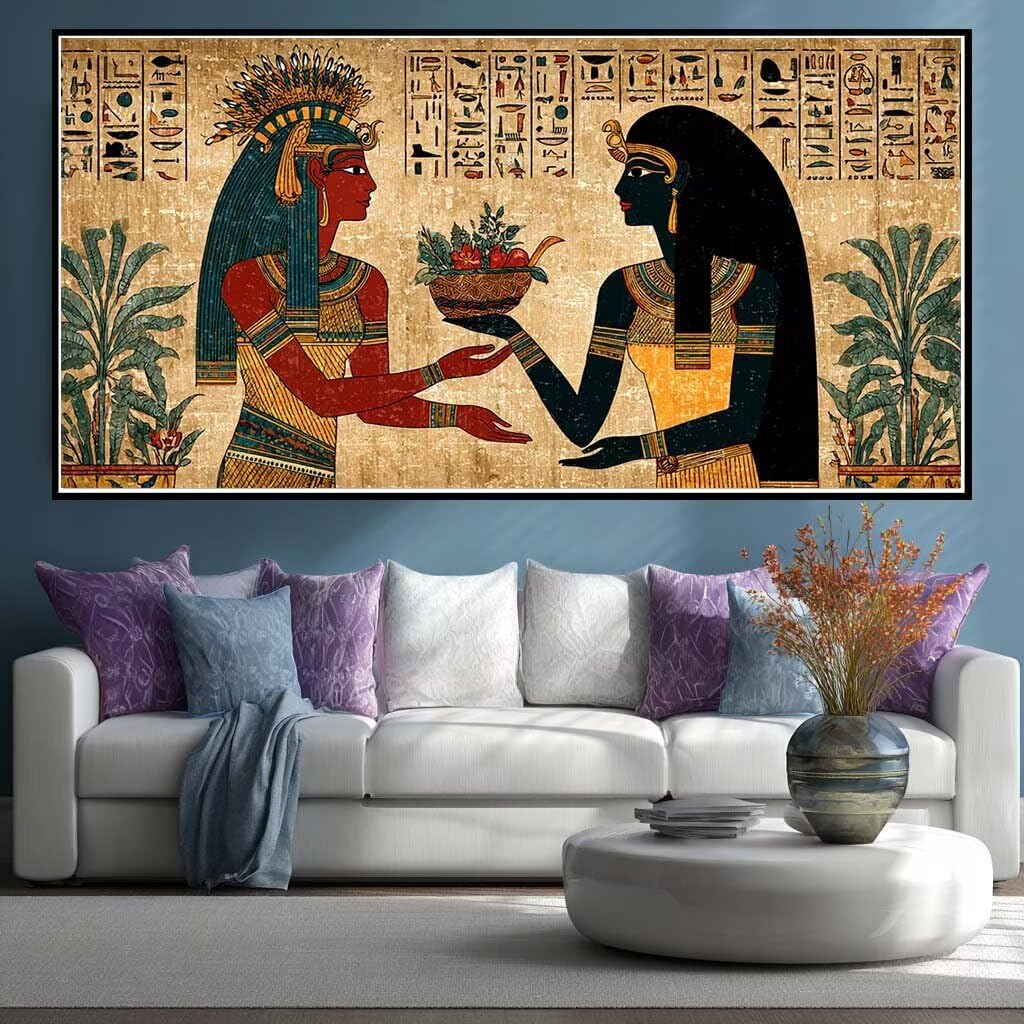 Wangllpgy Square Diamond Diamond Painting Kits For Adults Large, 5D Diy Egypt Diamond Art Kits Adults Square Drill Large Dimond Art Retro Crystal Cross Stitch Gem Arts For Wall Decoration 200X100cm/78.7X39.4 Inch (Wl536)