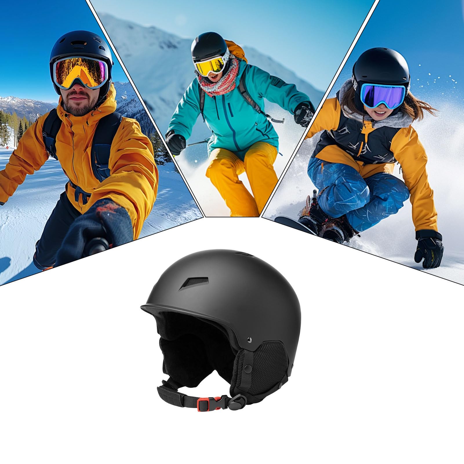 Kaski dla dorosłych, kobiet, kask snowboardowy, oddychające wyposażenie do ruchu rowerowego, osłona głowy narciarskiej, ciepła ochrona dla dorosłych, kobiet, mężczyzn, mężczyzn