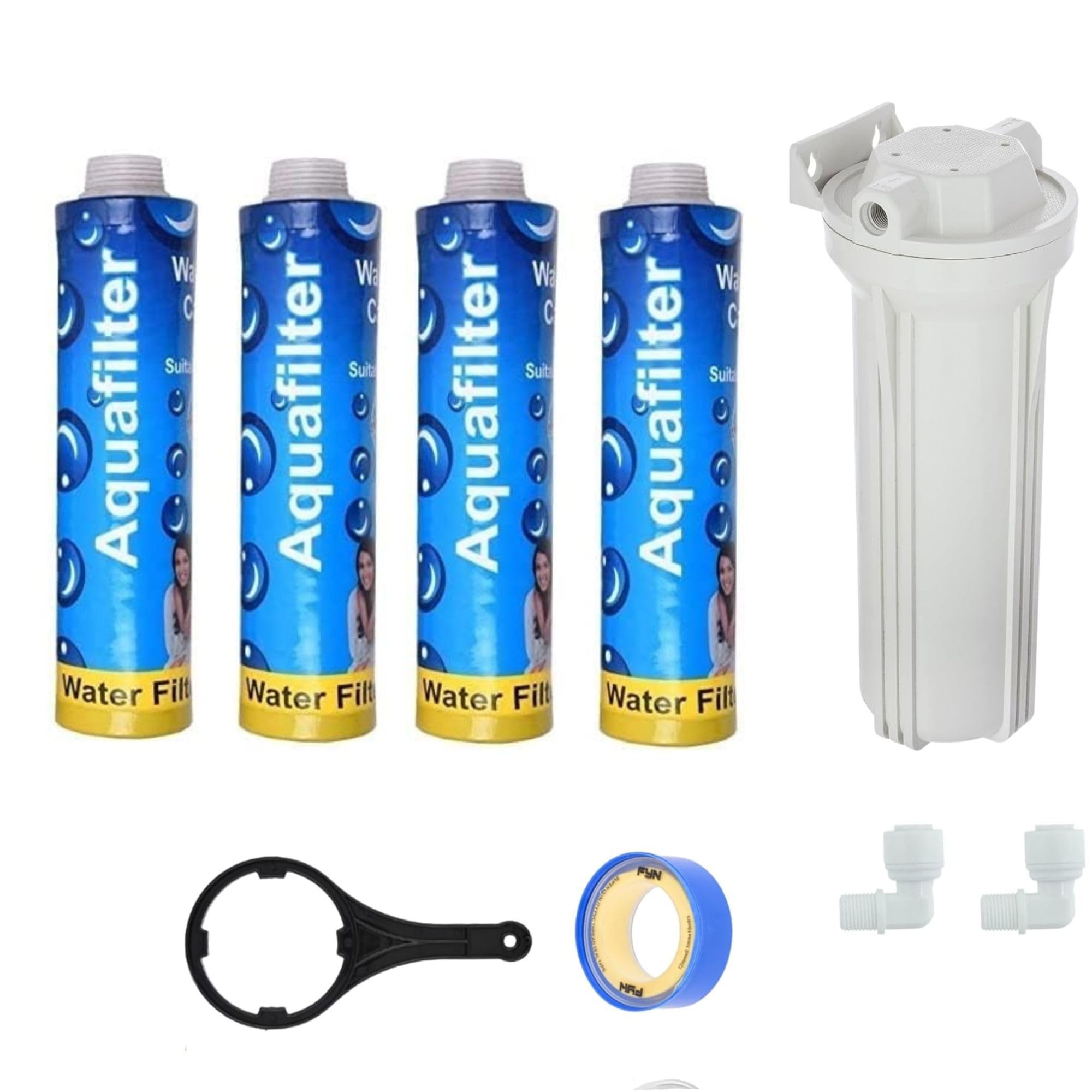 CSI INTERNATIONAL RO Pre Filter Housing Bowl Set 9 Inch with Spanner, 1/4" Nozzle Connector & Pre Filter Cartridge | Complete RO Water Purifier Kit | Water Filter Cartridge for All RO, UV, UF-image-24