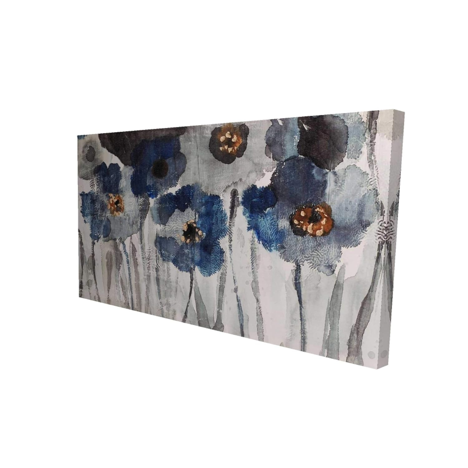 BLUE BLURRY FLOWERS - Print on canvas by Begin Edition      Unknown Binding