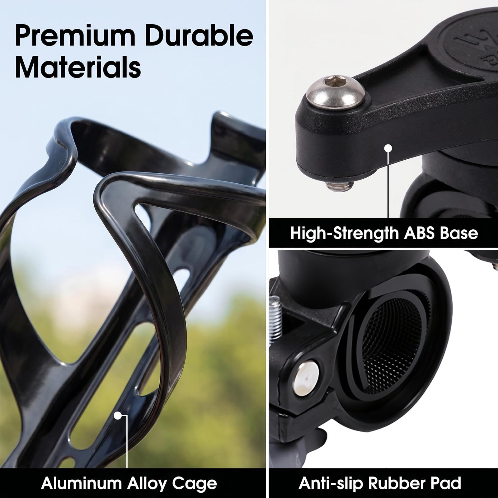 Soporte para localizador bajo el portabotellas, soporte de bicicleta discreto e impermeable con tornillos de seguridad, protección antirrobo para el localizador, montaje bajo la botella