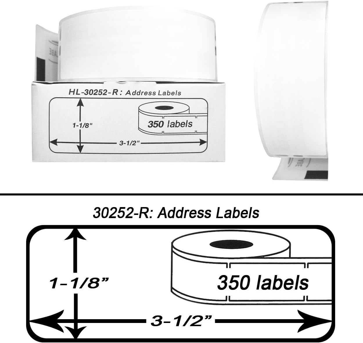 30252R Removable Address Labels (11/8" x