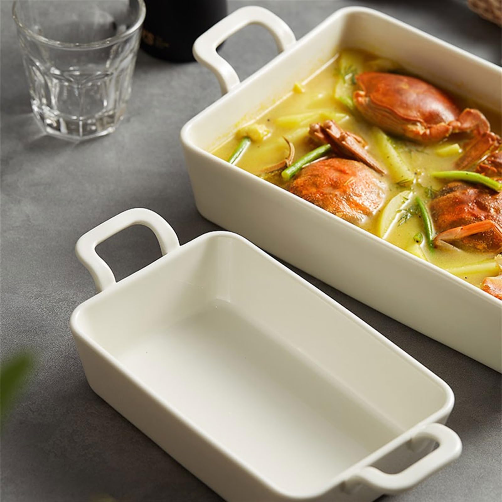 Zastawa stołowa,Pieczenie Naczynia do zapiekania zapiekanek skandynawski zachodni piekarnik ceramiczny patelnia do pizzy pieczenie w domu kuchenka mikrofalowa kreatywny bufet podwójne naczynie do zapi