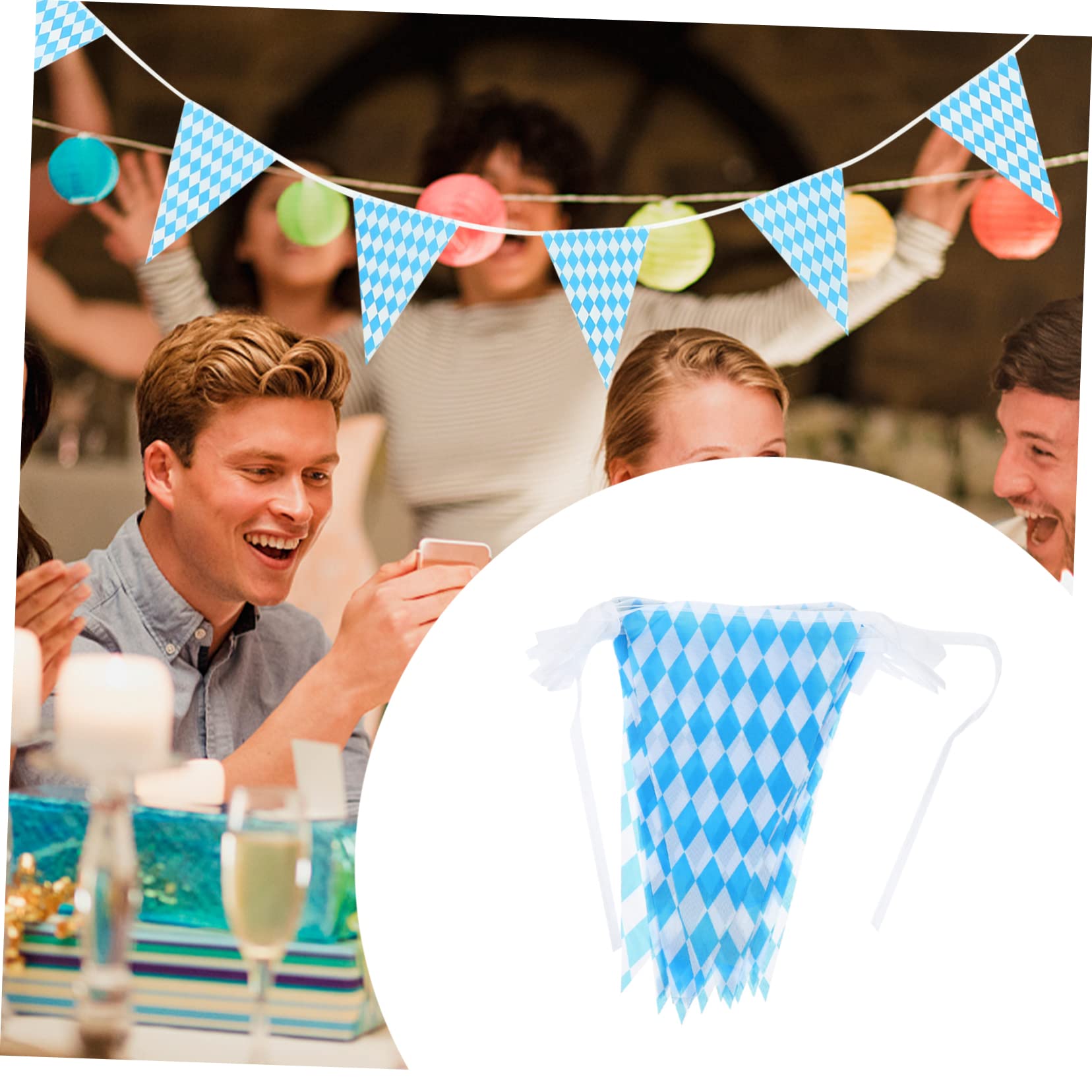 STOBOK 3juegos Banderín Decorativo De Fiesta De Cerveza Guirnalda De Triángulos Para Decoración De Oktoberfest Para Eventos y Celebraciones Interiores y Exteriores