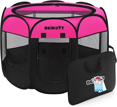 Dog Cat Playpen, Puppy Pet Crate Tent Cage, Home Enclosure Kennel