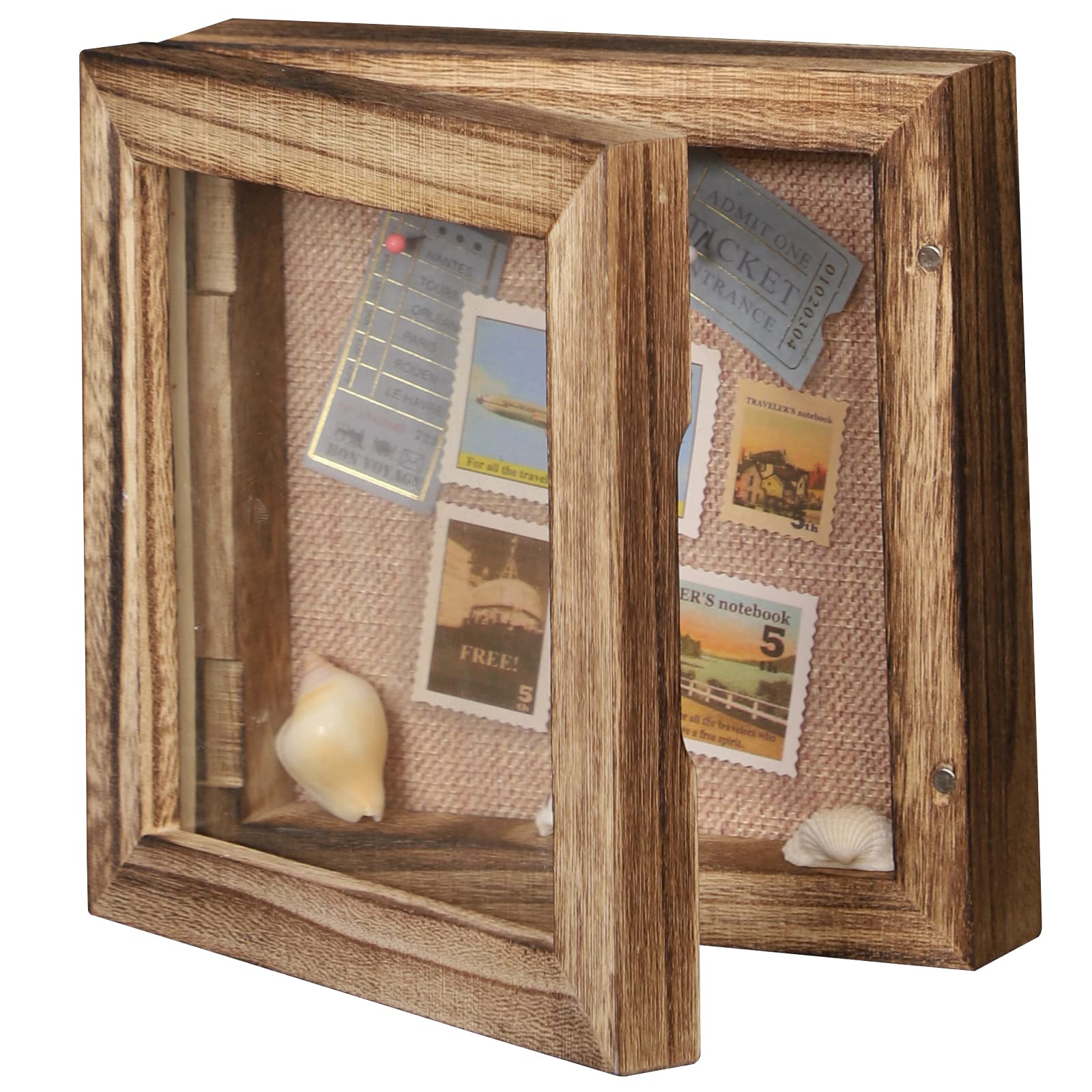 Buy 6x6 Square Shadow Box, Display Area 5x5 Shadow Box Frame with Glass