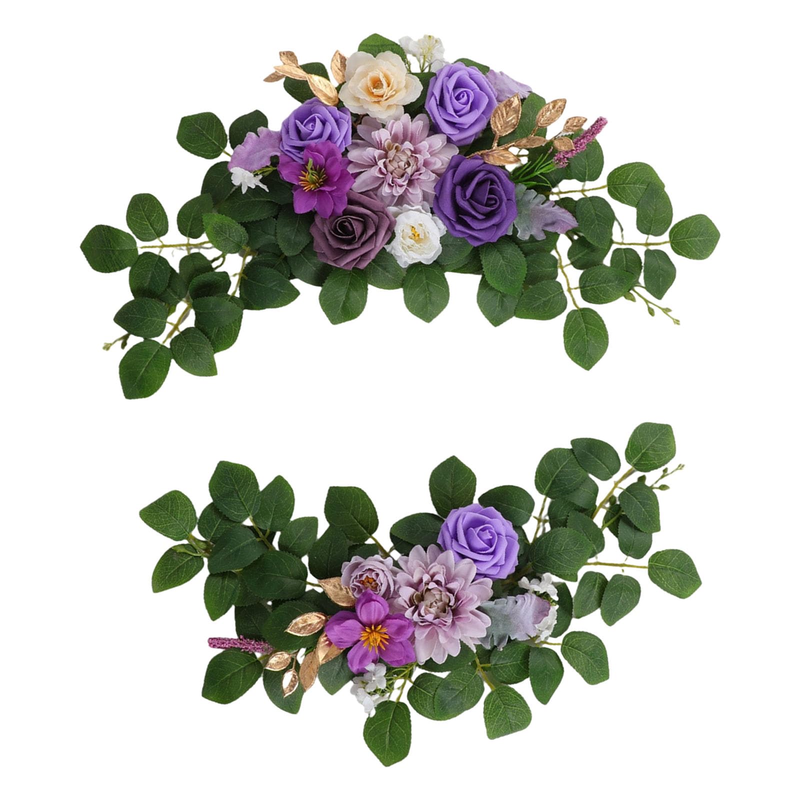 Kalttoy Customizable Faux Flower Wedding Sign Weather Proof Materials Elegant Outdoor Ceremony Decors for Reception Entrance Customizable Bridal Party Sign