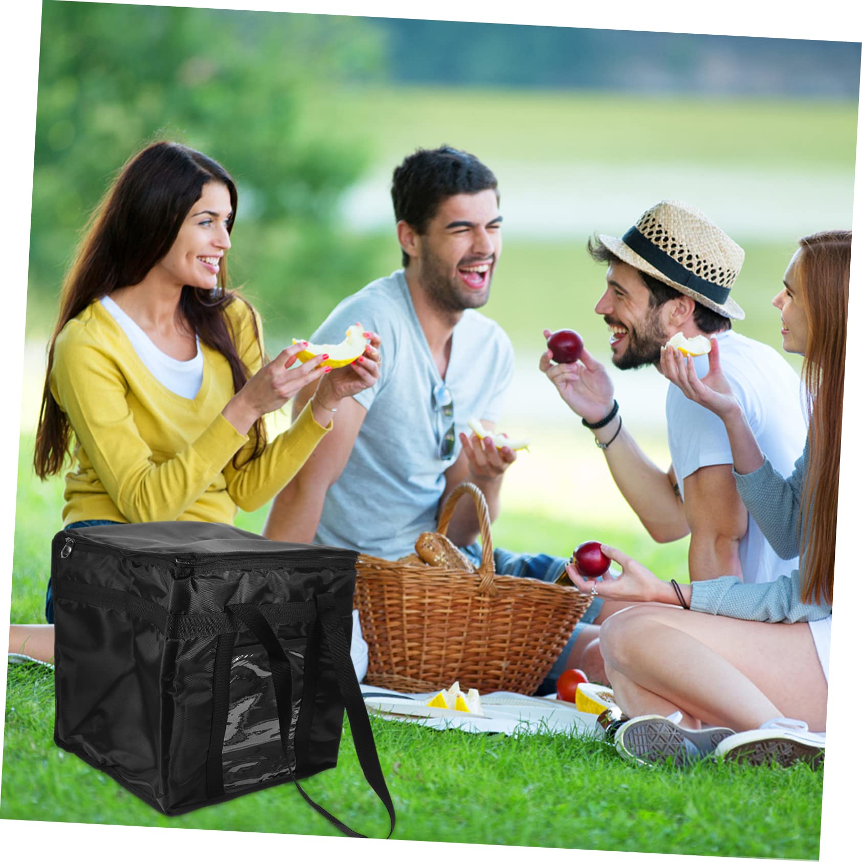 Isotherme pour Plats Chauds de Livraison Réutilisable Léger et Portable avec Couvercle