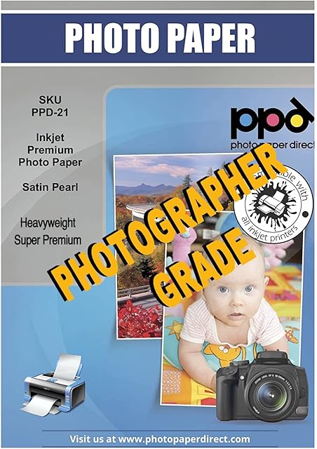 PPD 100 Sheets A4 Inkjet Super Premium Satin Photo Paper 280gsm Professional Grade PPD-21-100