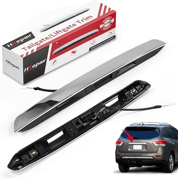 HRepair Chrome Tailgate Handle Garnish Finisher Molding,fits for 2013-2019 Nissan Pathfinder Liftgate Handle,Liftgate Trunk Opener,Liftgate Trim 90810-9PG0A
