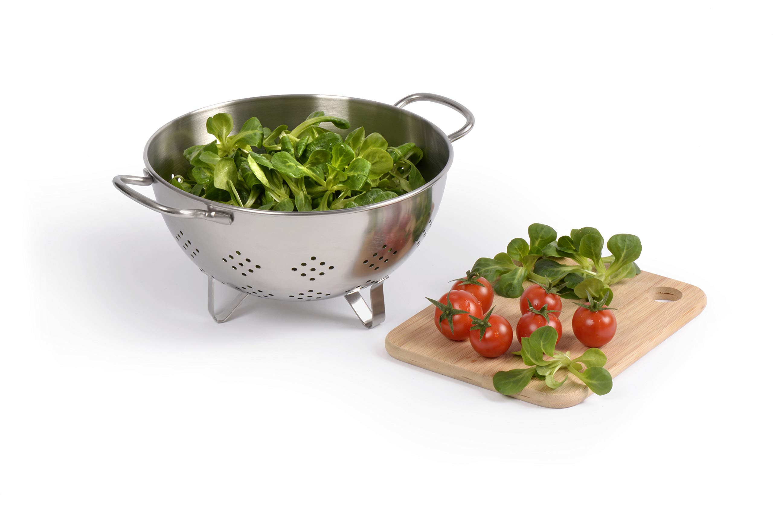 Artame ART81222 - Passoire Ronde sur Pieds avec 2 poignées - INOX - D.22cm
