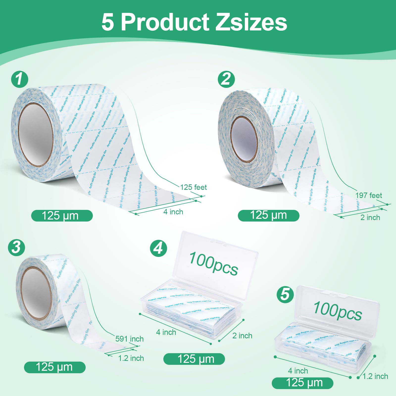 Paraffin Lab Sealing Film, 1.2 x 4 in, 100 Pre-Cut Sheets for Petri Dishes — Amazon image 5
