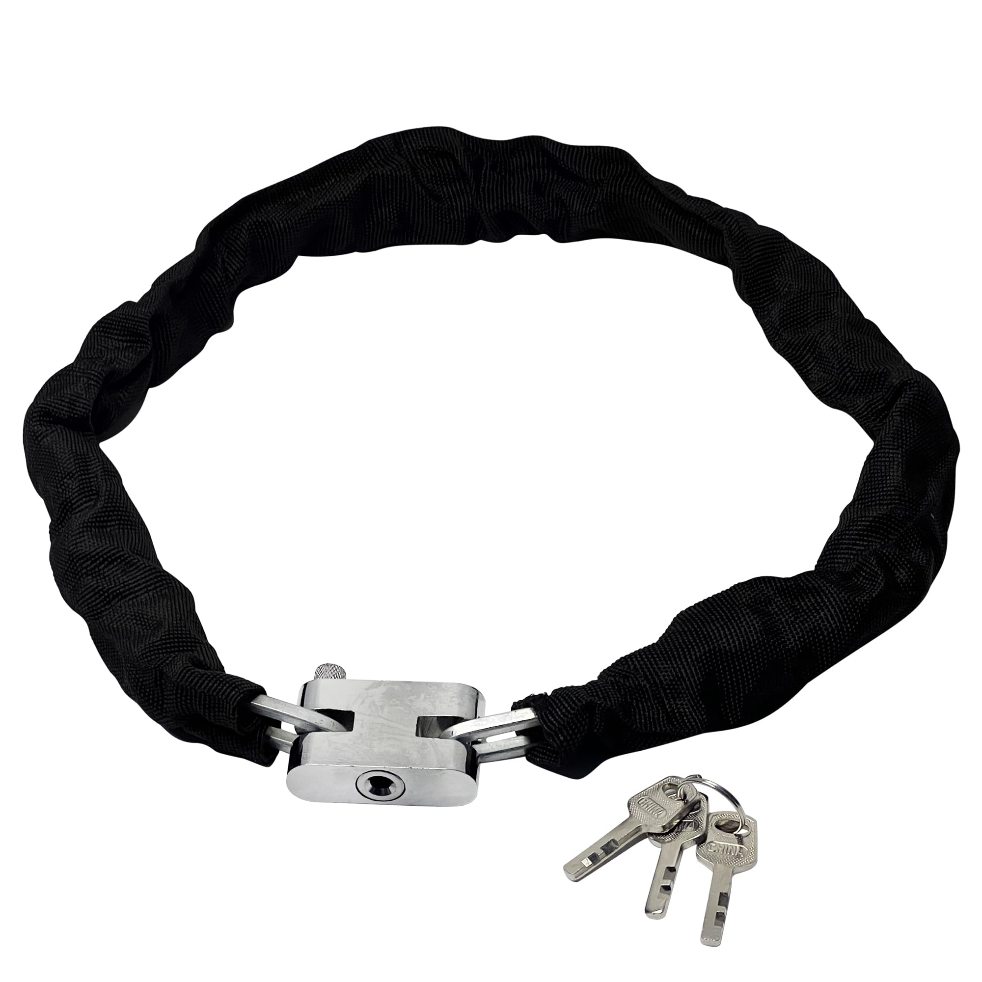 WedDecor 1.8m Heavy-Duty Chain Bike Lock with Strong Steel Padlock with 3 Keys– Anti-Theft Security Chain for Bikes, and Outdoor Equipment, Weather-Resistant Steel Links for Bicycle Lock