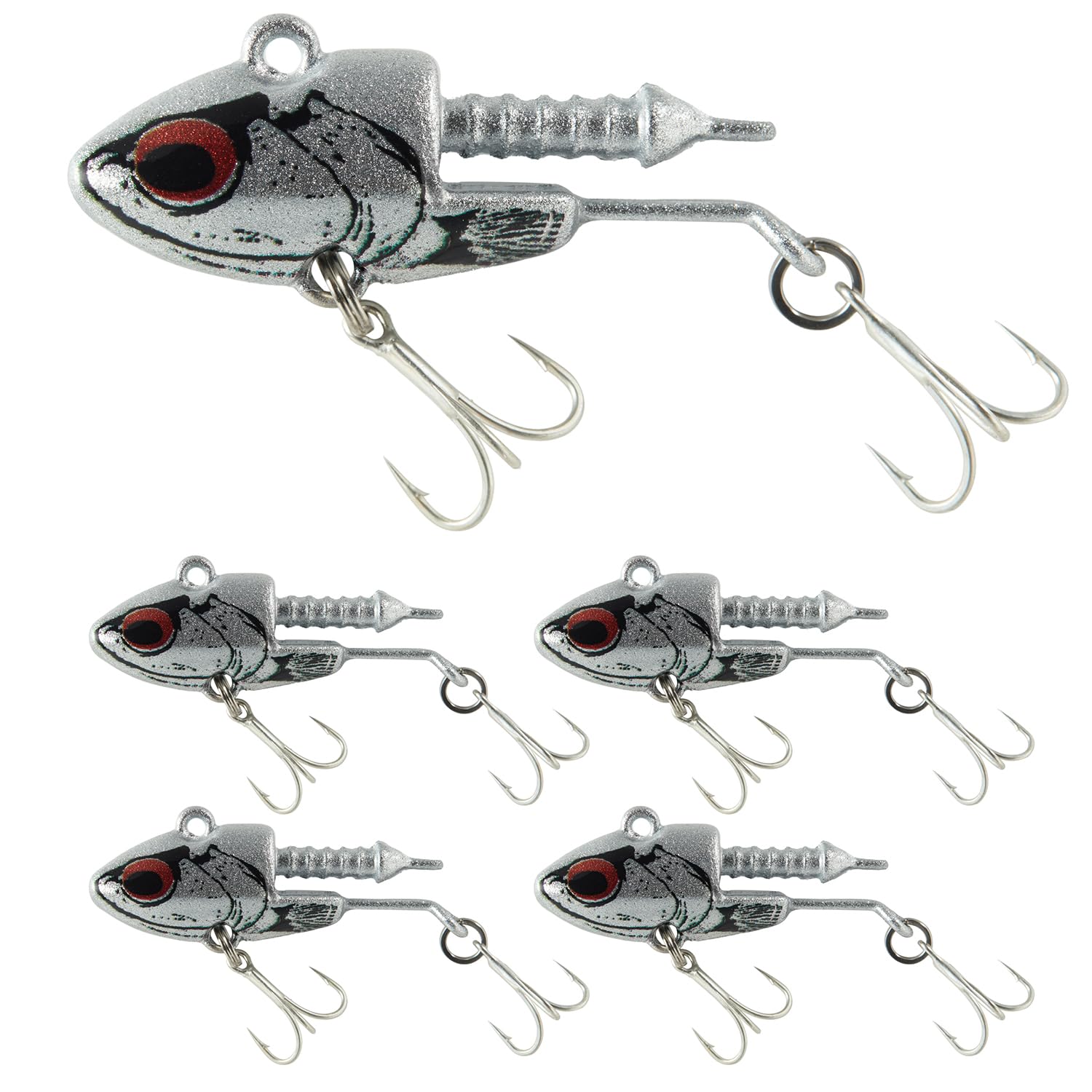 【KOKOルアー】シーバス ルアー ヒラメー ジグヘッド 5個セット 11g 16g 22g 28g シーバス シャッド ワーム バイブレーションジグヘッド【こだわりくん】