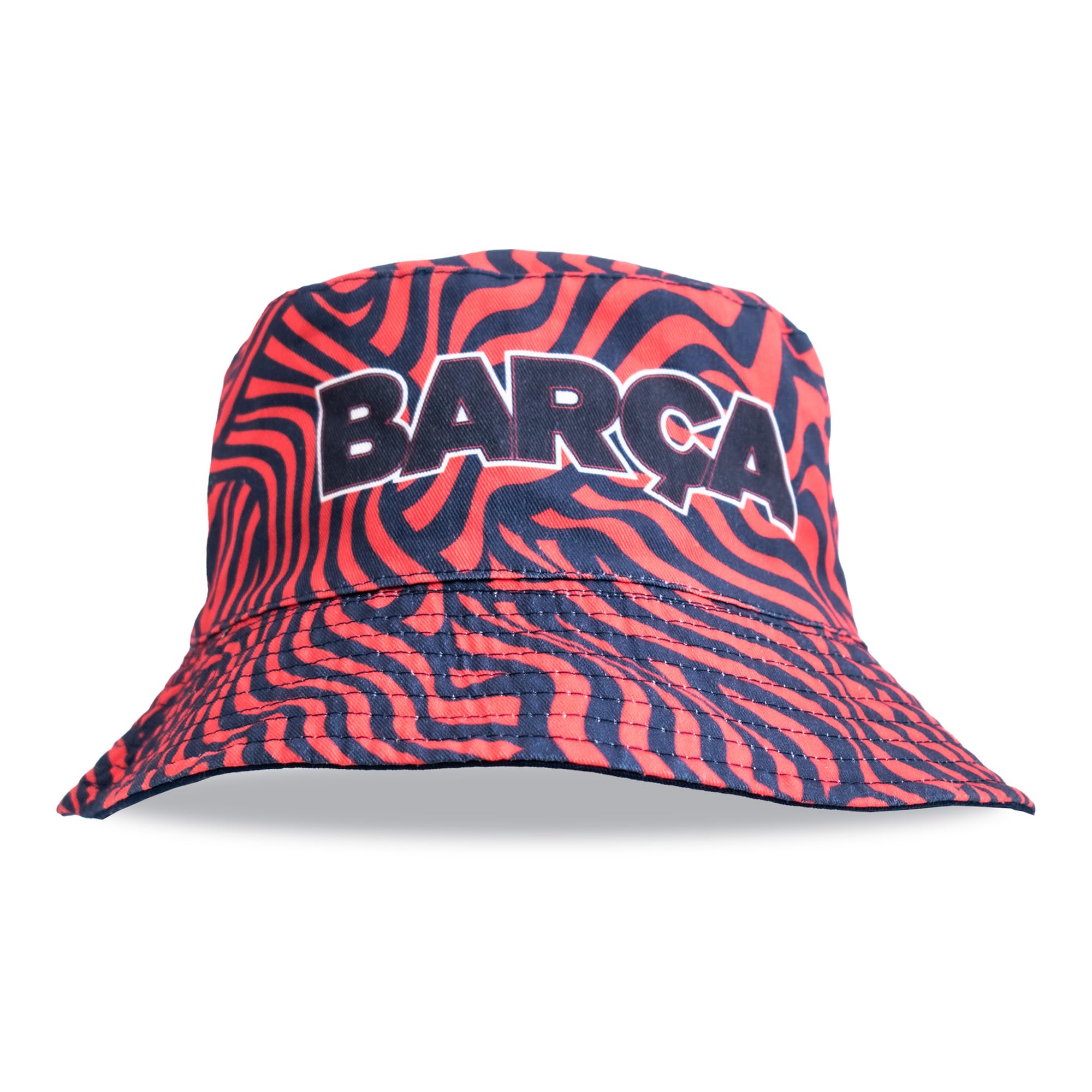 Hy-Pro Oficjalnie licencjonowany dwustronny kapelusz typu bucket Barcelona - męski kapelusz typu bucket z herbem drużyny, wygodny krój unisex 60 cm - stylowe nakrycie głowy na co dzień, granatowy i