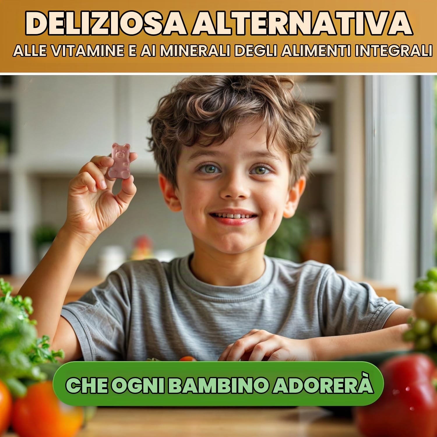 Gomme gommose vitaminiche per aumentare la crescita in altezza, integratore Grow Tall Maximizer, multivitaminico per bambini, ragazzi e ragazze, adulti