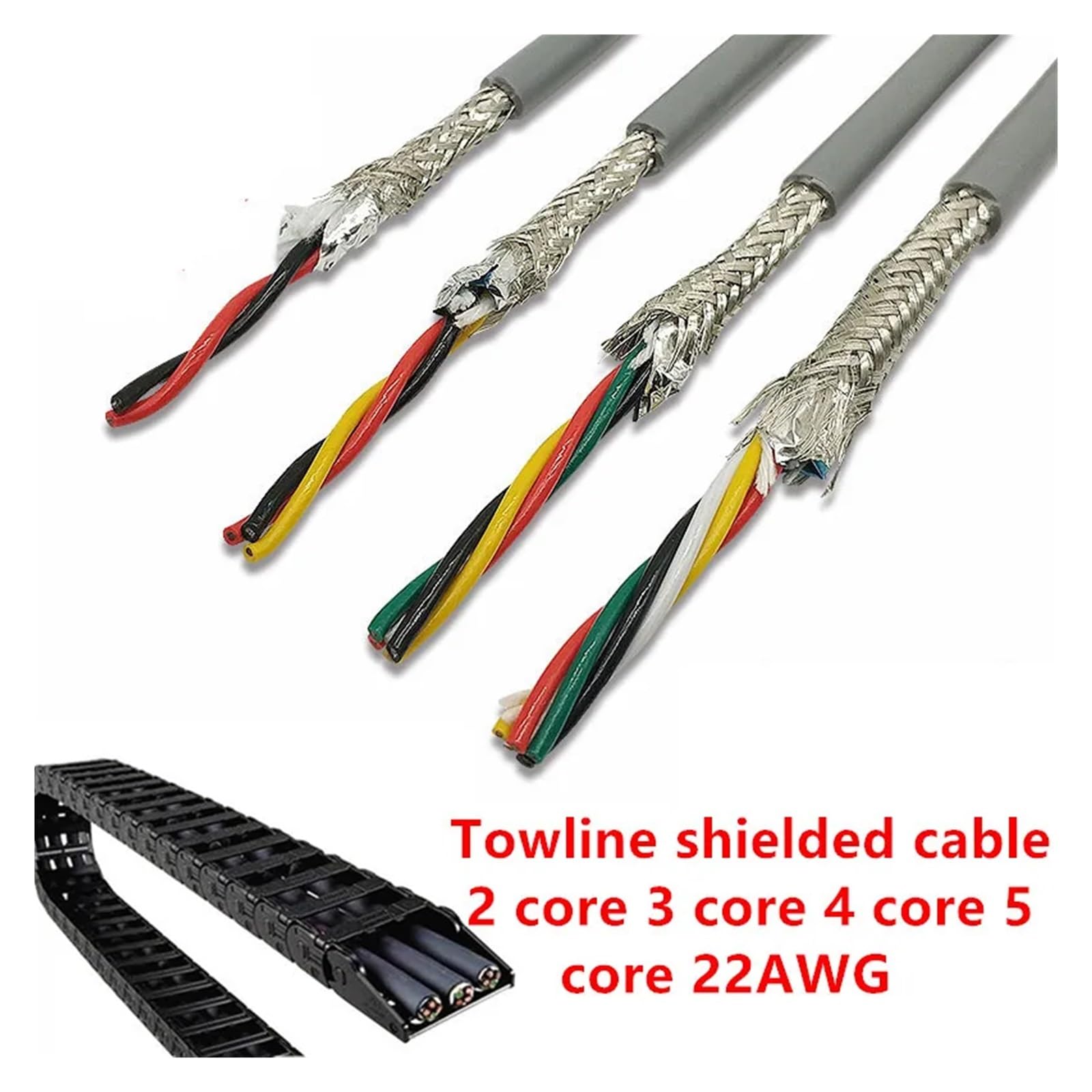Cable multipolar apantallado, Cable de remolque cobre y PVC