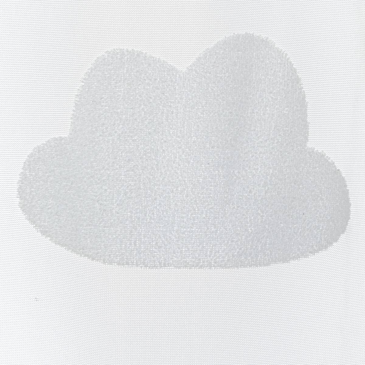 Voilage Enfant Motif Nuage Blanc 140 x 240 cm Oeillets Tamisant Rideau Décoratif