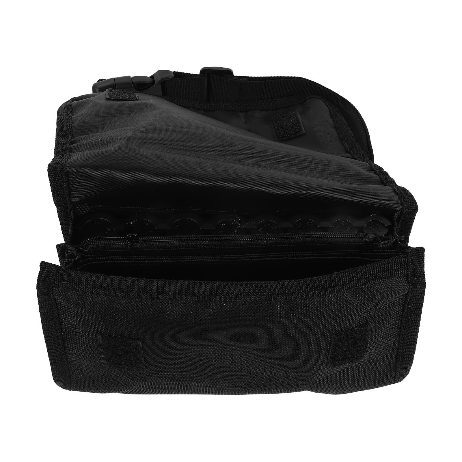Hemobllo Bolso de Cintura para Cajeros Clasificador de Monedas, Tela Oxford Negro, Múltiples Compartimentos y Cinturón Ajustable para Ferias y Exposiciones