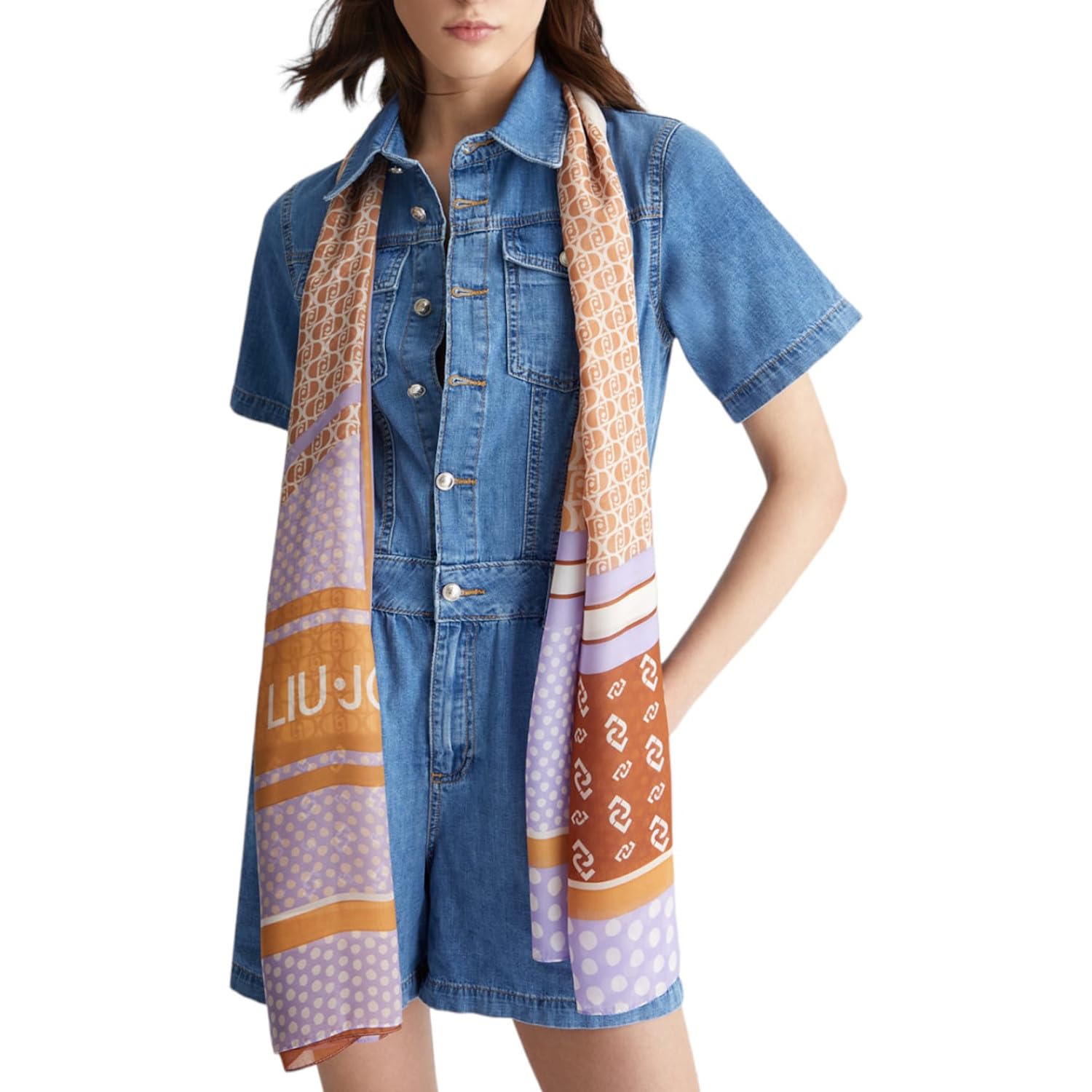 Foulard con stampa liu jo (naturale)