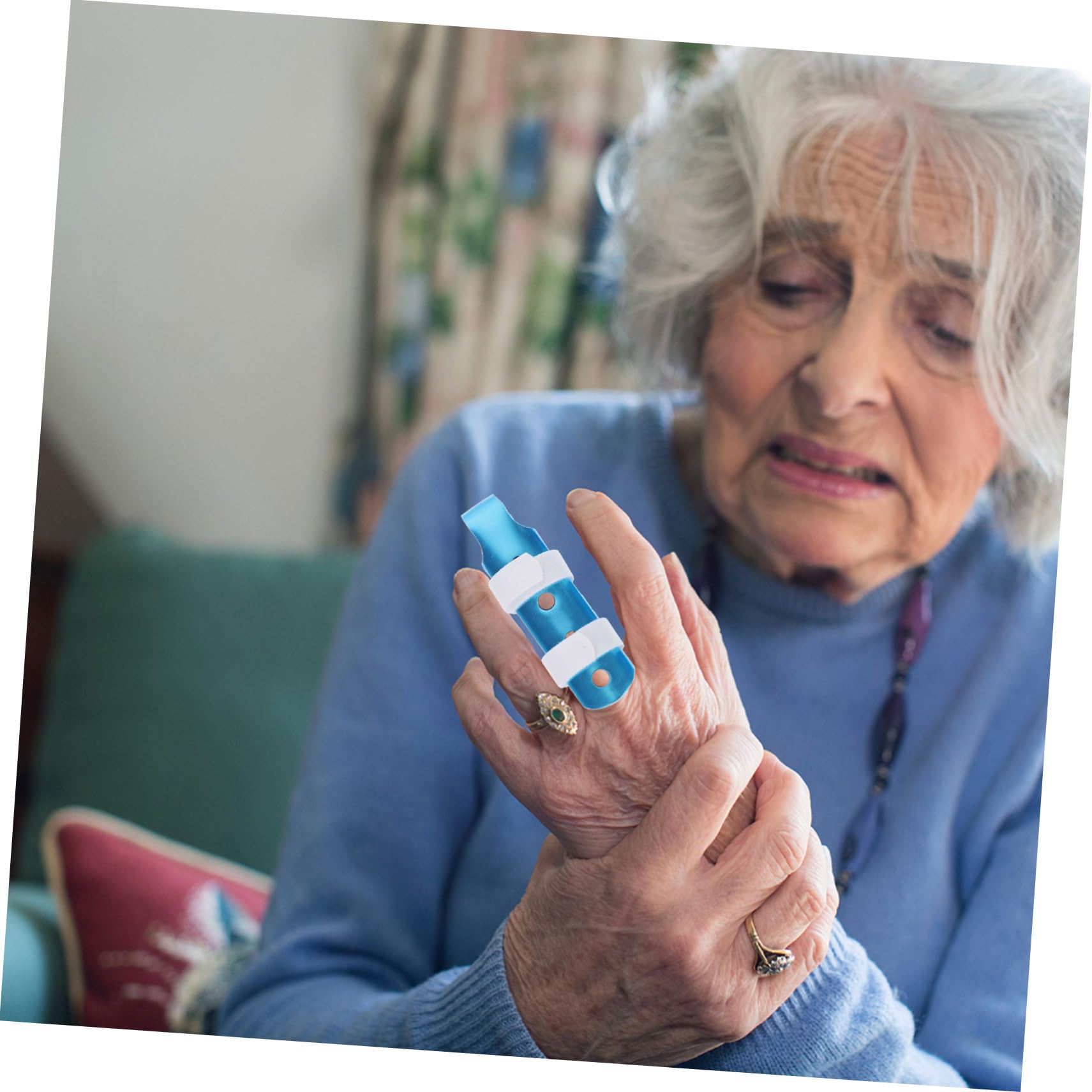 IWOWHERO Finger Fixation Sleeves Hand Brace Finger Support Breathable Material Sprain Dislocation Fixation