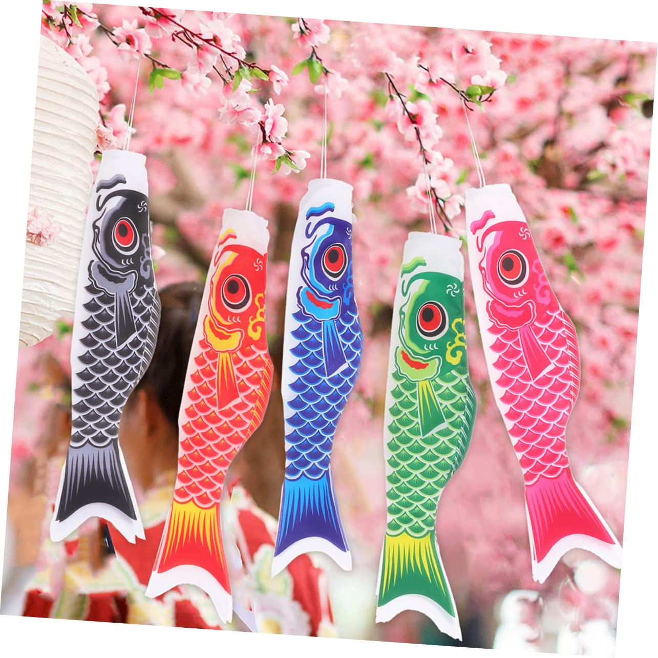 GALPADA 12 Stck. Teiliges Karpfen Windsack Japanische Gartendeko Hängend Outdoor Windfahne Robust Bunte Koi Fisch Windrichtung Flagge Für Garten Terrasse Party Zufällige