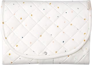 Makemake Organics Organic Portable Changing Pad GOTS Certified Organic Cotton Fill Portable Diaper Changing Mat Diaper Clutch Changing Station Kit Compact Travel Pad (33"x34", Dotty)