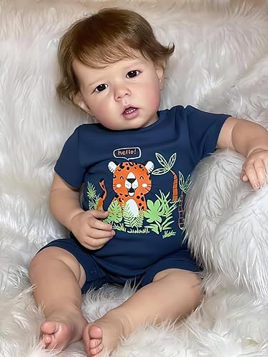 Wamdoll Muñeca realista de bebé Reborn de 20 pulgadas, muñeca recién nacida realista con cuerpo tierno y exquisito pelo arraigado, regalo