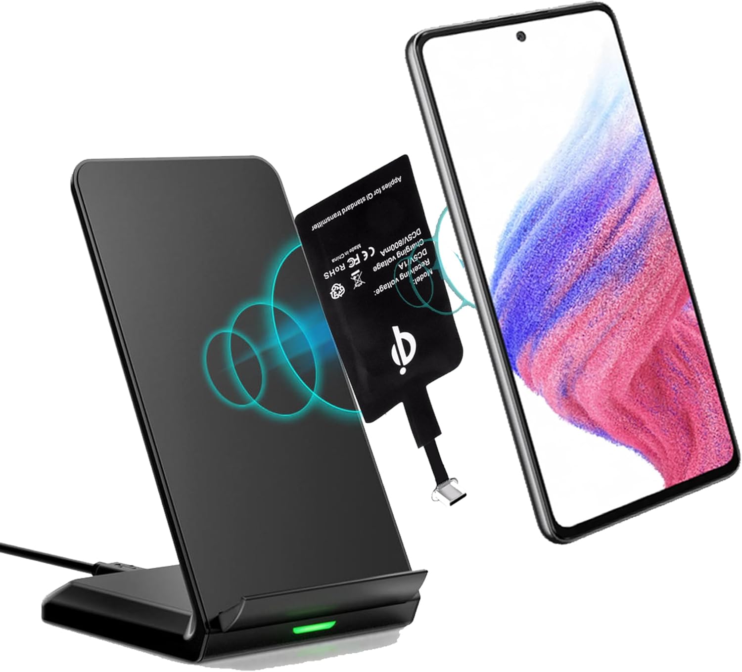 Qi Charging Station Appropriate for Huawei P60 Professional P50 P40 P30 Professional P30 Lite P40 P30 P20 P20 Professional P9 P10 Psmart Z Honor 50 Pocket Mate 20 30X USB-C Wi-fi Receiver Induction Adapter Charger