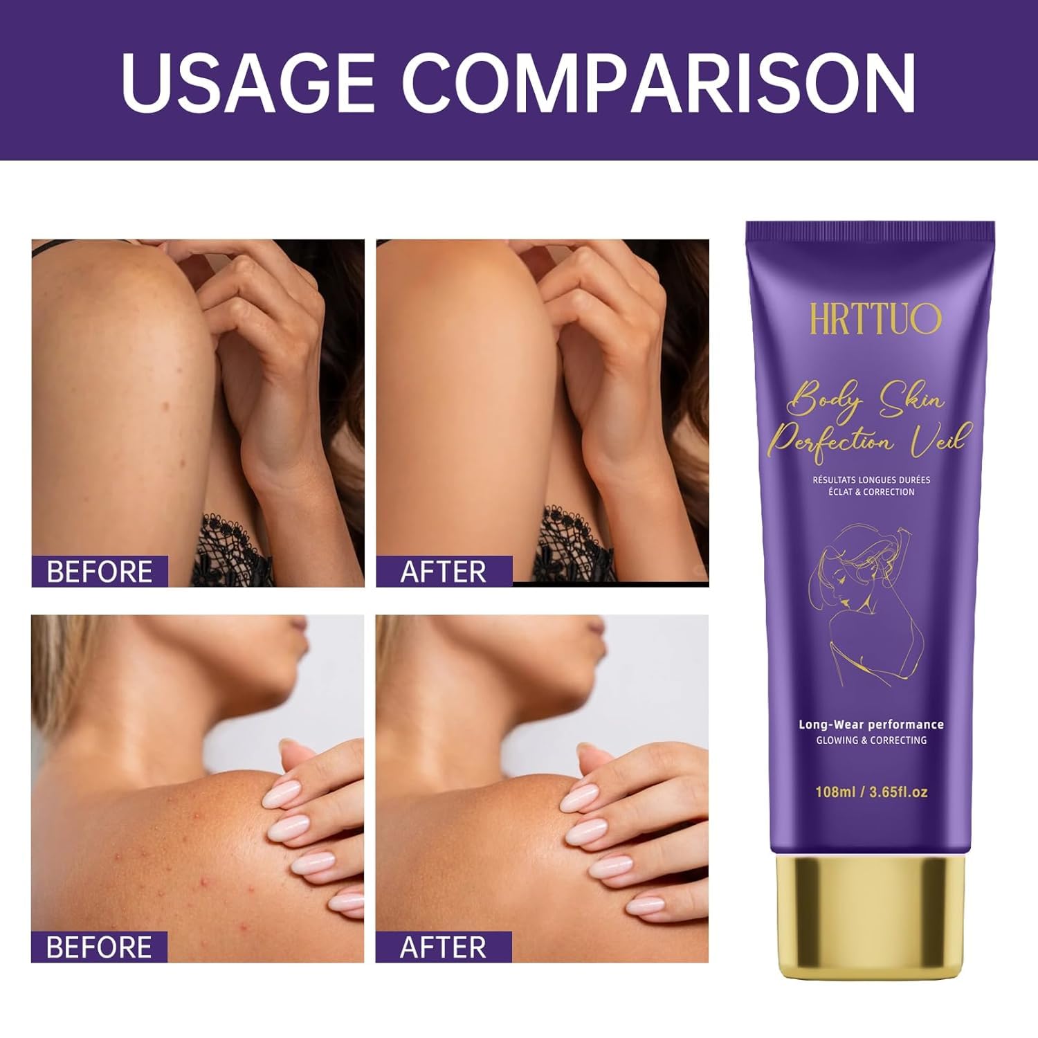 Waterproof Tattoo Cover Up Makeup with Brush – Full Coverage Body Concealer