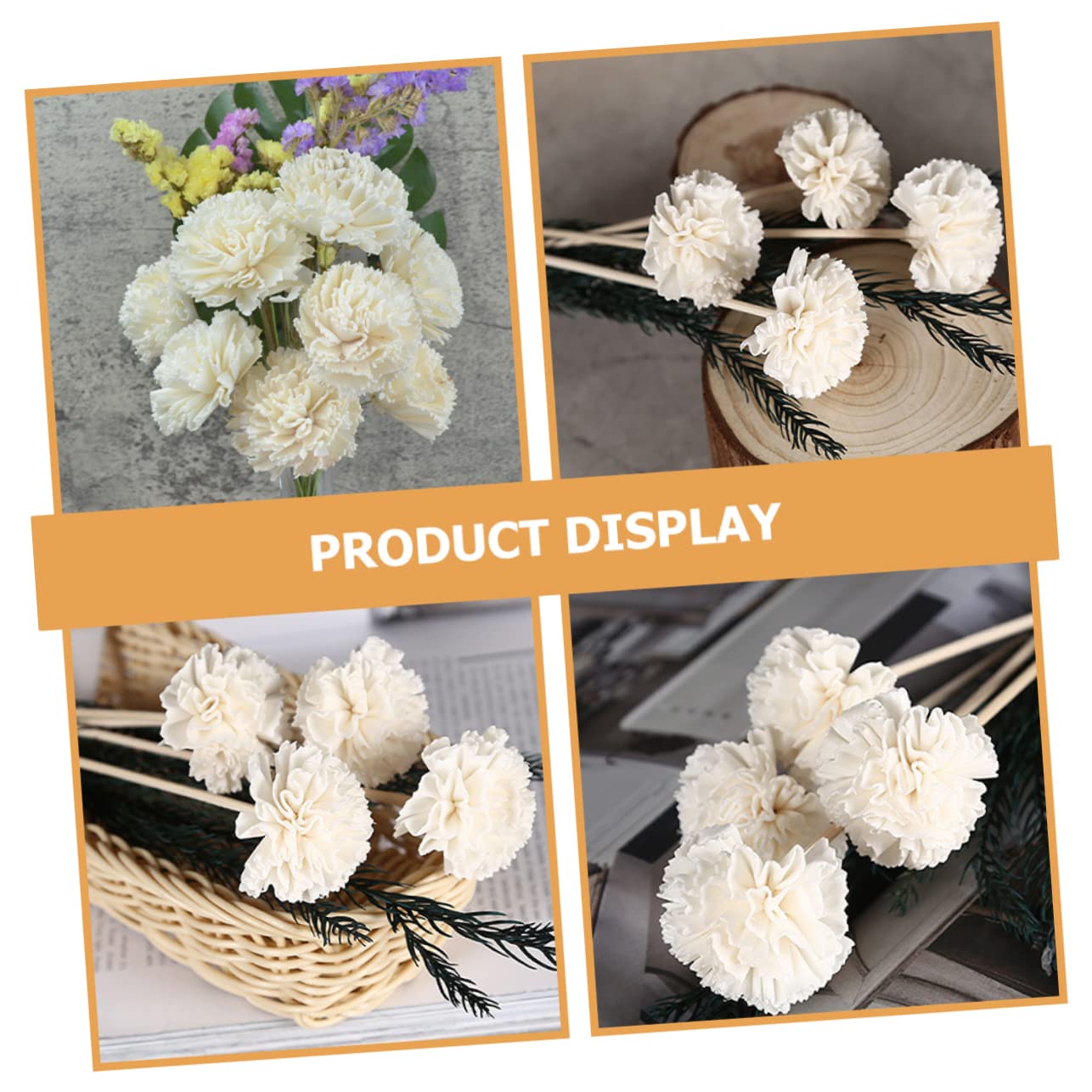 YARNOW 30pièces Bâtonnets Diffuseurs De Parfum Fleurs Artificielles Bâtonnets De Diffusion pour Aromathérapie avec Design Élégant Et Chic