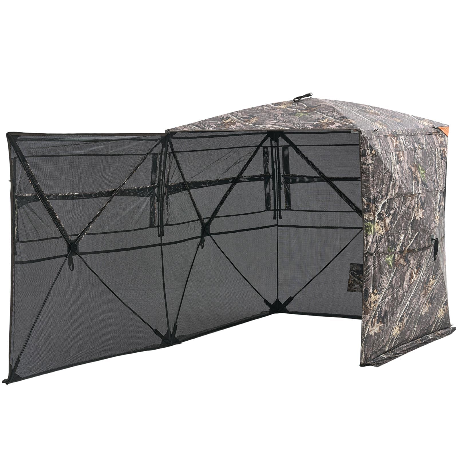 VEVOR Tenda da Caccia Portatile a 360 Gradi, Tenda da Caccia Trasparente per 2 o 3 Persone con Borsa per Trasporto, Riparo Nascosto Resistente con Porta Laterale Silenziosa e Finestra, per Tacchini