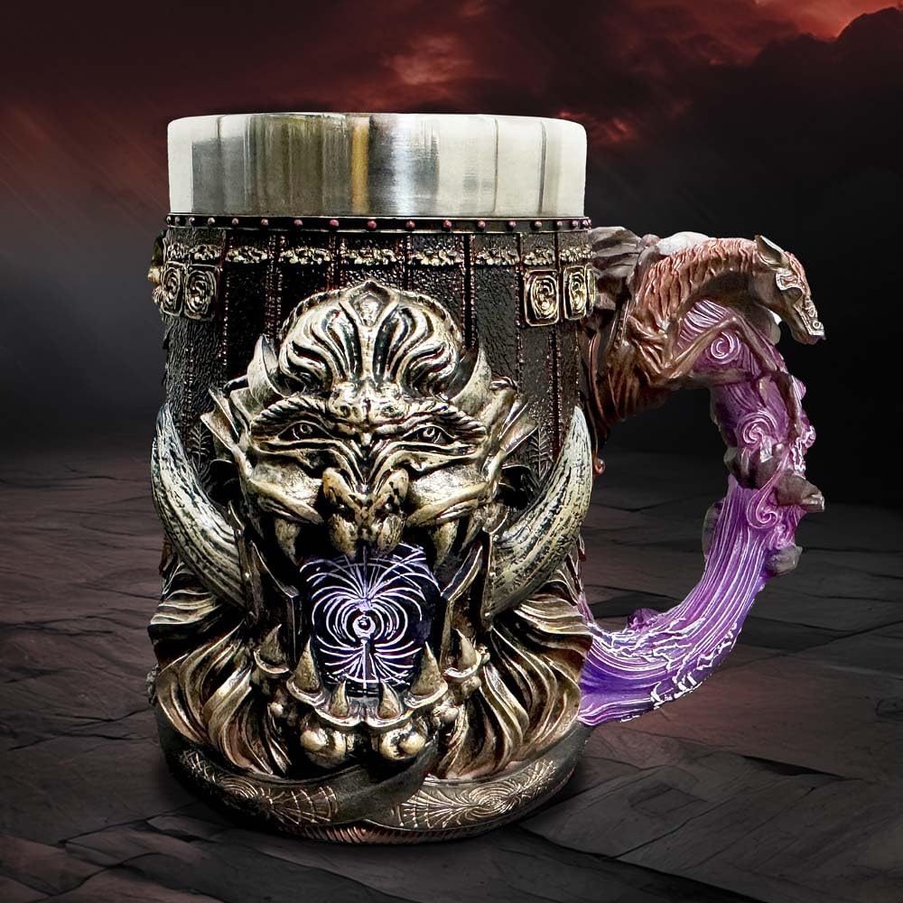 Nemesis Now Elden Ring Starscourge Radahn Tankard, żywica, oficjalny kubek do piwa Elden Ring, wyjmowana wkładka ze stali nierdzewnej, odlewana w najlepszej żywicy, fachowo ręcznie malowany