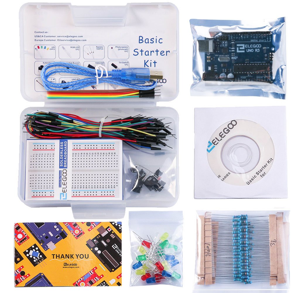 ELEGOO EL-KIT-004 Zestaw Startowy UNO R3, Wielokolorowy