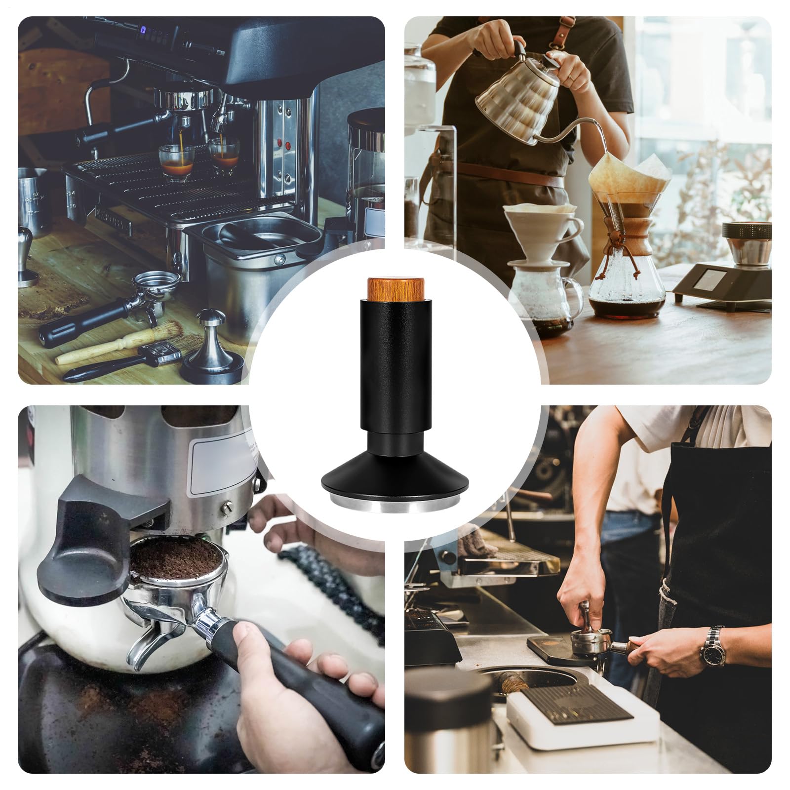 Tamper para máquina de café espresso, dosificador de café