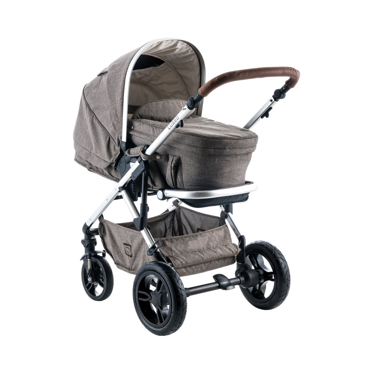Moon LUSSO Kombi Kinderwagen - Ein Hauch von Luxus - brown-melange