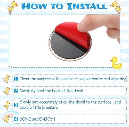 Vista 11 de Tallew Insignia de pato de metal 4 x 4, insignia automotriz de metal 3D, insignias redondas de metal para automóvil, calcomanías compatibles