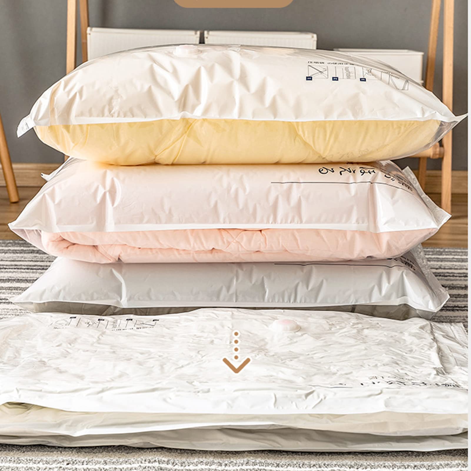 Sac Sous Vide Vetement Aspirateur, 12 Pièces Sac De Rangement