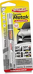 Luxcar - Caneta Retok Automotivo Tira Riscos - Cor Prata Metálico