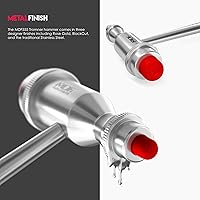 Vista 6 de MDF® Tromner, Martillo de reflejos con pincel integrado para respuestas cutánea y superficial, rojo (MDF555 – 02), Rojo, 1