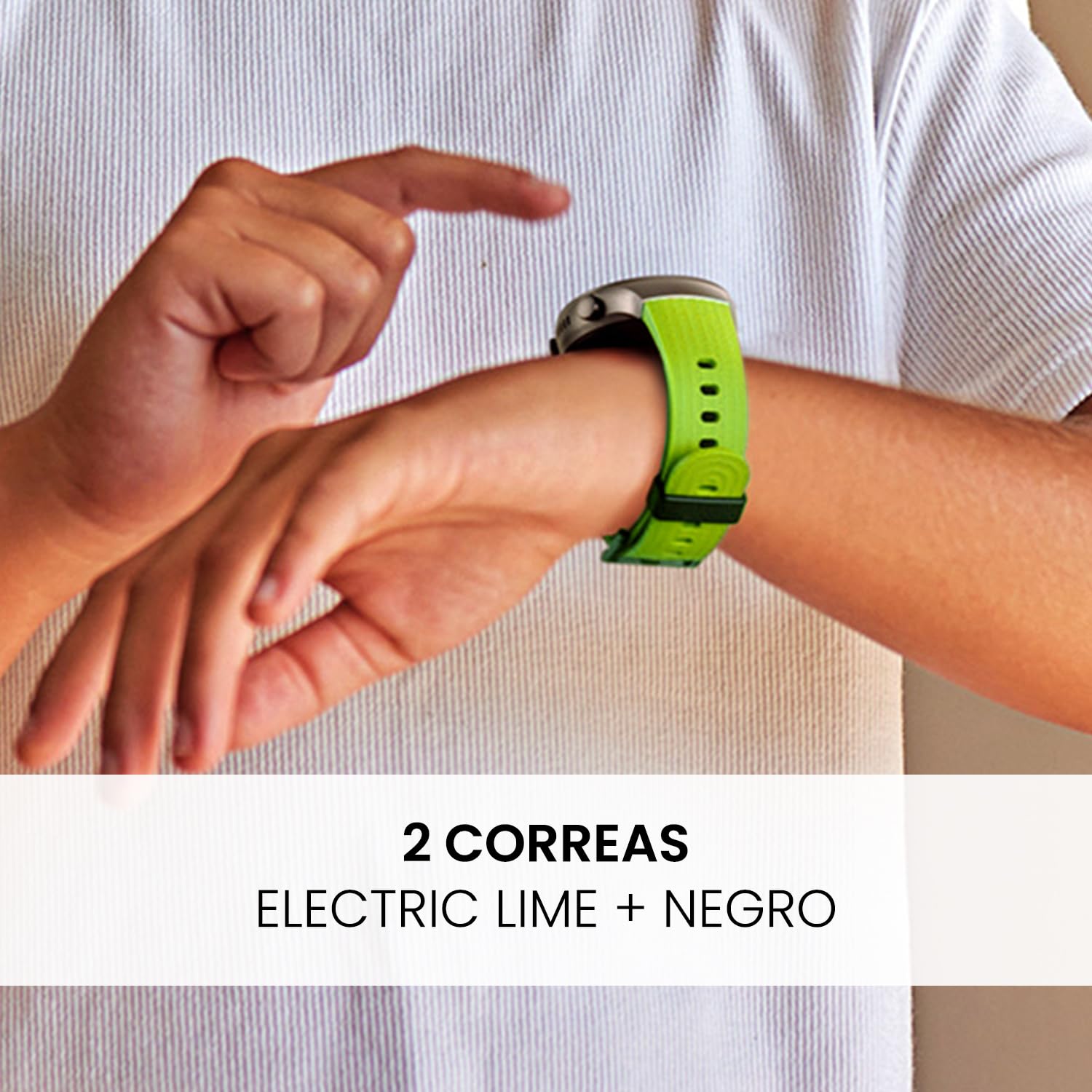 SPC Smartee 4G Junior - Reloj Inteligente para niños con GPS, videollamadas y botón SOS | 1,2” Pantalla, Doble Pulsera Verde y Negra y Modo Tracker | Modo Colegio | Gestión Desde App SPC Smart Clan