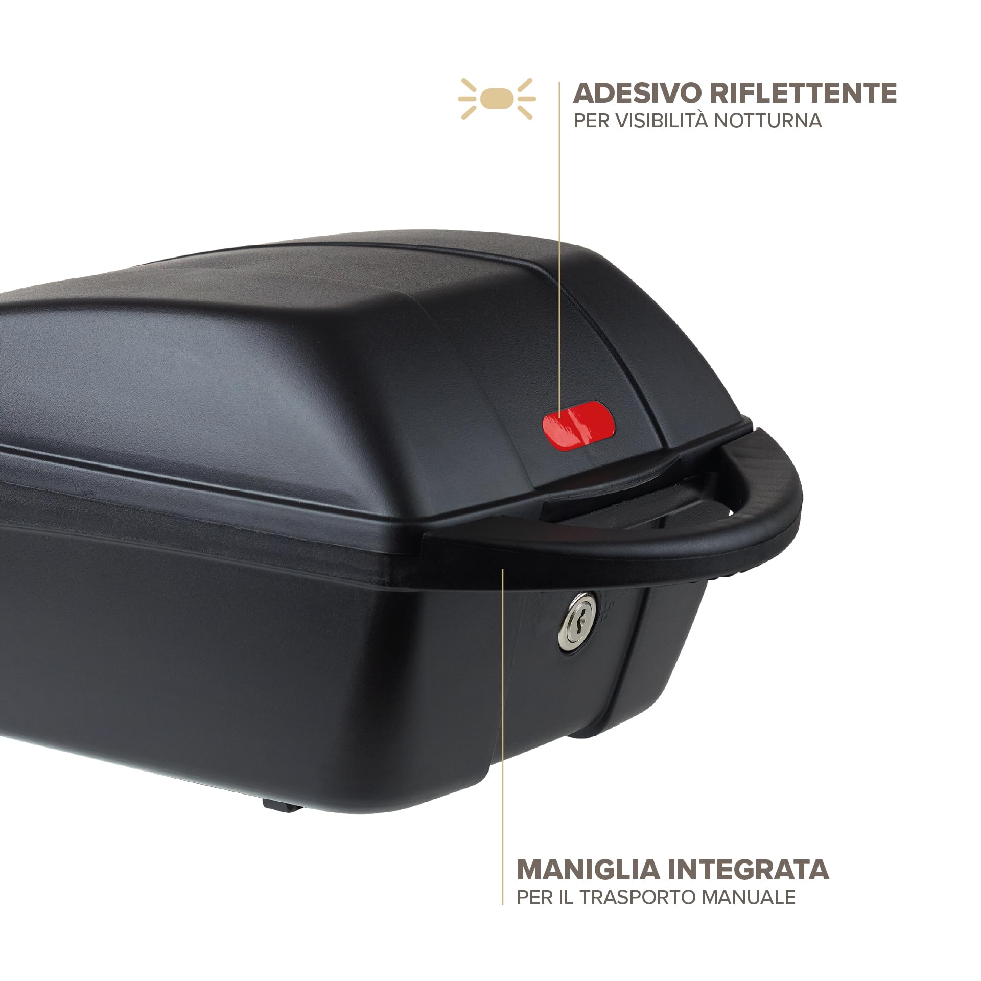 POLISPORT 8870100002 – Bauletto posteriore bici 11L, chiudibile e impermeabile, baule robusto per bici, compatibile con portapacchi MIK e MIK-HD SnapLock, nero