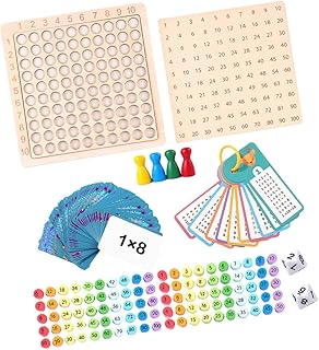 MAGICLULU 1 Conjunto De Conceito De Jogo De Tabuleiro De Madeira Jogo De Tabuleiro De Multiplicação De Madeira Jogos De Aprendizagem Jogos De Madeira Jogos De Multiplicação Jogos De