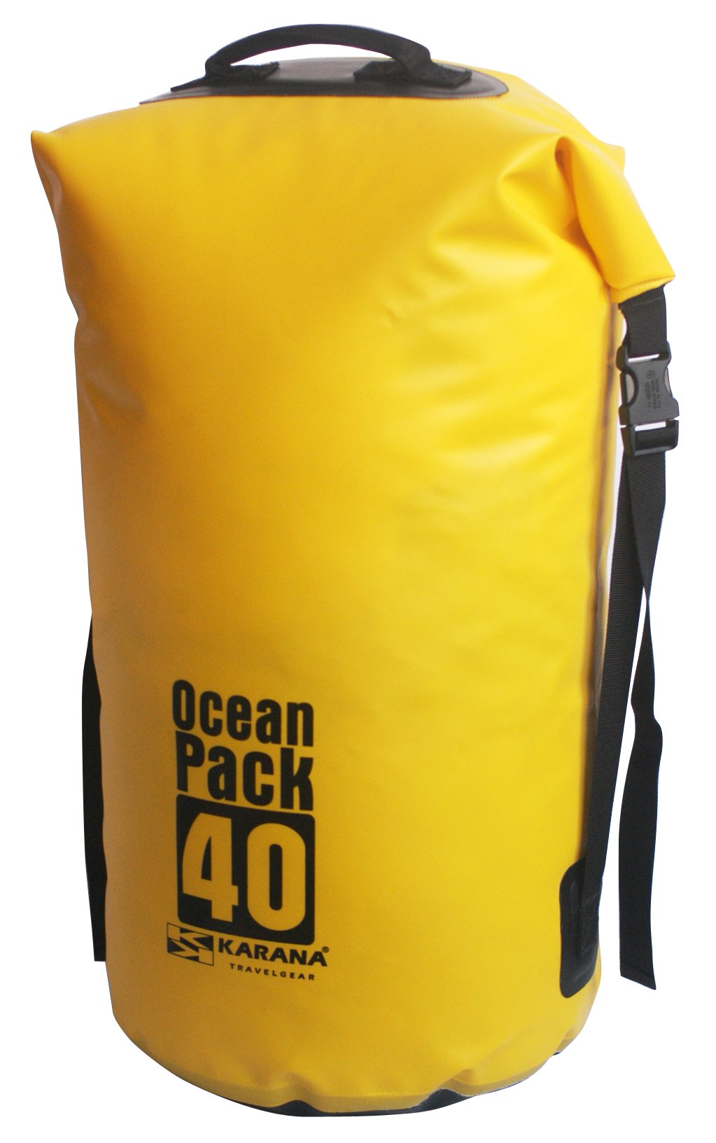 Karana Ocean Dry Pack Day Waterproof Travel Kayak Duffel Bag 40 Litre 40L Yellow