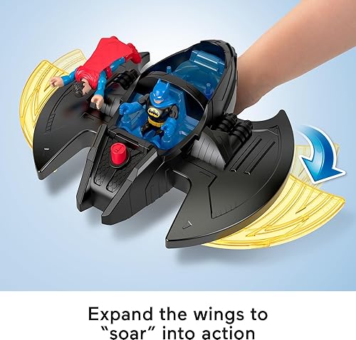 Miniatura 4 de Fisher-Price Imaginext DC Super Friends Cuartel general de superhéroes de 2 pies de alto con luces sonidos figuras y accesorios para mayores de 3