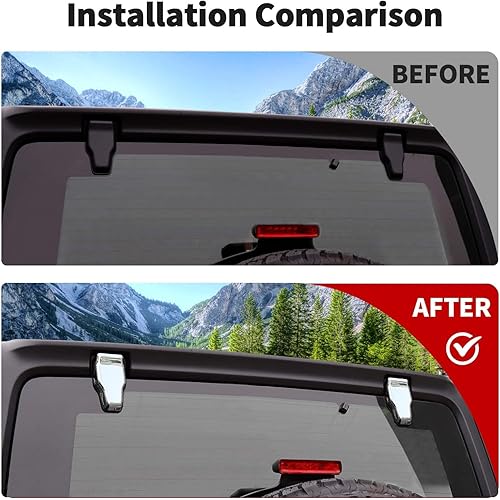 Vista 113 de Voodonala Cubierta de bisagra para puerta trasera derecha e izquierda para Jeep JL 2018-2025 Jeep Wrangler JL JLU Accesorios exteriores, negro